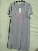 Ladies Jersey Melon Print Short Sleeve Nightie Size 12-14 New & Packaged