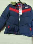 Adidas Jacket Ladies Petite Size M Navy/Red New With Tags ( Please Note These Jackets Are Petite