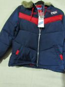 Adidas Jacket Ladies Petite Size S Navy/Red New With Tags ( Please Note These Jackets Are Petite