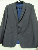 Marks & Spencers Mens Jacket Light Grey Size 46 Chest Long ( Has Had Label Cut For Re-Sell Purpose )