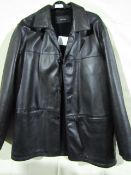 NO VAT!! Milestone Leather Jacket Black Size 50 Very Good Condition