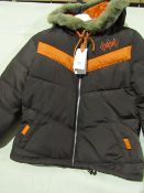 Adidas Jacket Ladies Petite Size S Brown/Orange New With Tags ( Please Note These Jackets Are Petite