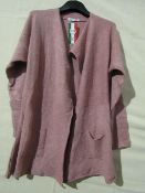 Nuova Moda Open Fronted Cardigan Pink Size Approx M-L New & Packaged