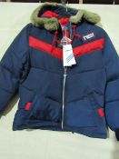 Adidas Jacket Ladies Petite Size L Navy/Red New With Tags ( Please Note These Jackets Are Petite