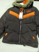 Adidas Jacket Ladies Petite Size M Brown/Orange New With Tags ( Please Note These Jackets Are Petite