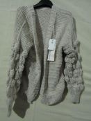 Raymon Open Fronted Cardigan Stone Colour Size Approx S-M New & Packaged