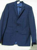 Marks & Spencers Mens Jacket Blue Size 36 Chest Medium ( Has Had Label Cut For Re-Sell Purpose ) New
