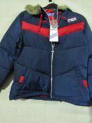 Adidas Jacket Ladies Petite Size M Navy/Red New With Tags ( Please Note These Jackets Are Petite