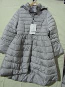 Monte Cervino Padded Coat With Hood Grey Size L New & Packaged
