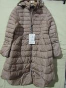 Monte Cervino Padded Coat With Hood Dusky Pink Size L New & Packaged