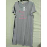 Ladies Jersey Melon Print Short Sleeve Nightie Size 12-14 New & Packaged