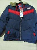 Adidas Jacket Ladies Petite Size M Navy/Red New With Tags ( Please Note These Jackets Are Petite