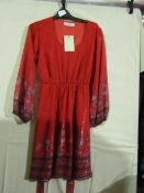 Three Sixty Fashions Dress Red Size 12 Unworn Sample