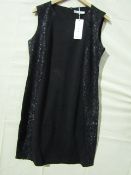 Miss & Max Dress Black With Sparkly Lace Trim Size M New & Packaged