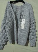 Raymon Open Fronted Cardigan Grey Size Approx S-M New & Packaged