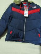Adidas Jacket Ladies Petite Size S Navy/Red New With Tags ( Please Note These Jackets Are Petite