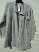 Nuova Moda Open Fronted Cardigan Stone Colour Size Approx M-L New & Packaged
