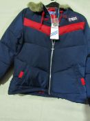 Adidas Jacket Ladies Petite Size S Navy/Red New With Tags ( Please Note These Jackets Are Petite
