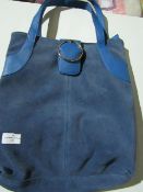 Unbranded Blue Suede Tote Bag Looks Unused
