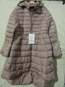 Monte Cervino Padded Coat With Hood Dusky Pink Size S New & Packaged