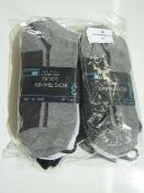 12 X Pairs of Boys Trainer Socks With Stretch Black/Grey/White 9 X Size 4-6 & 3 X 12.5-3.5 All New &