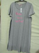 Ladies Jersey Melon Print Short Sleeve Nightie Size 12-14 New & Packaged