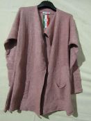 Nuova Moda Open Fronted Cardigan Pink Size Approx M-L New & Packaged