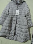 Monte Cervino Padded Coat With Hood Grey Size S New & Packaged
