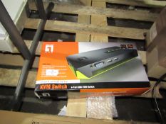 Level One 4 port KVM switch, boxed and unchecked