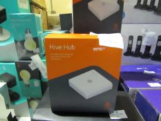 Hive smart lighting set, includes a Hive Hub and 2 Hive active light Bulbs all boxed