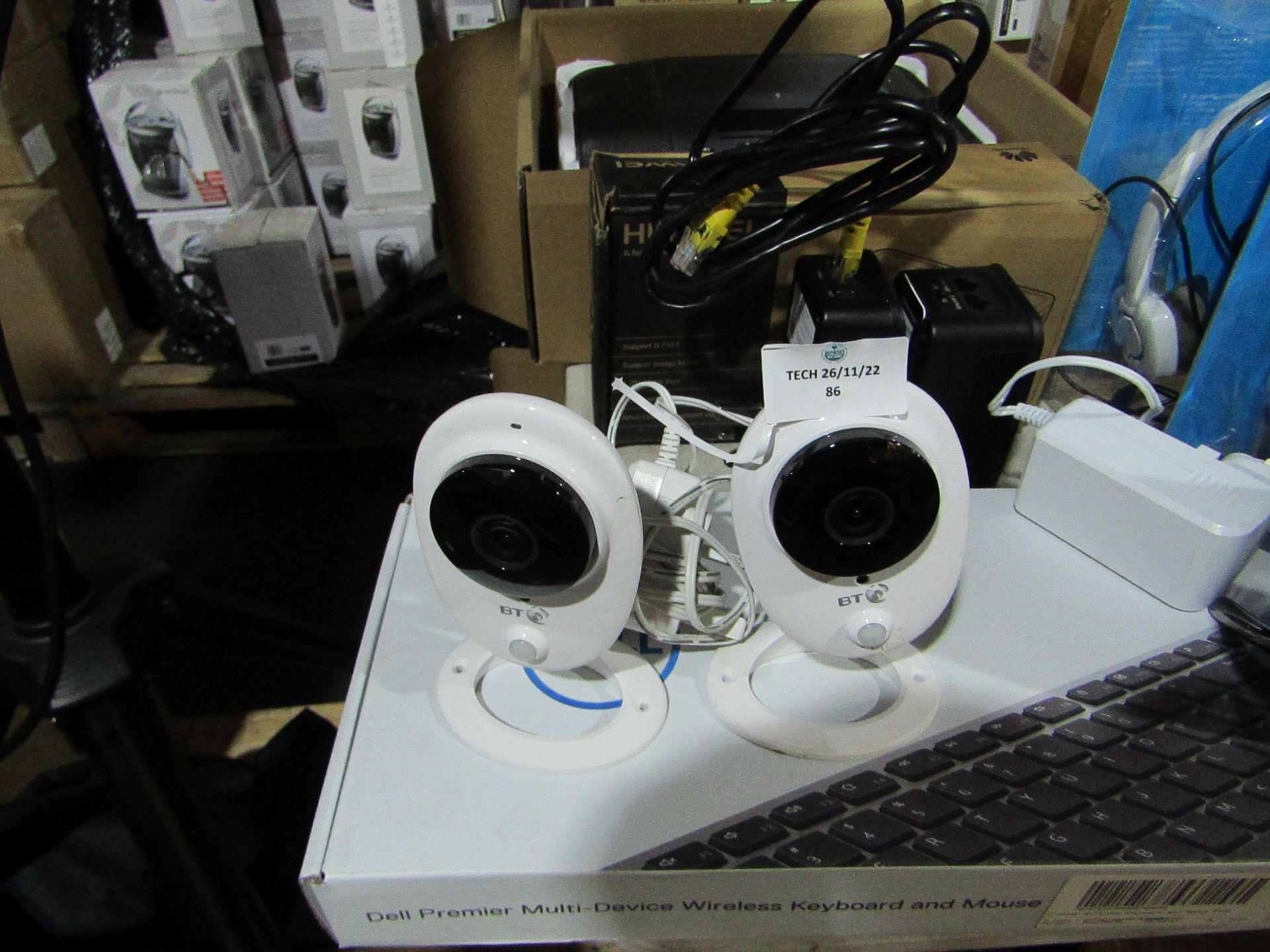 2 x BT Smart Home Cameras, no packaging unchecked