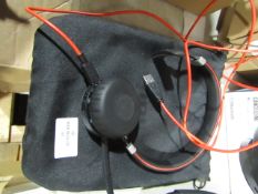 Jaba Mono USB Headset, with carry bag tested and working for sound to the earpiece and microphone