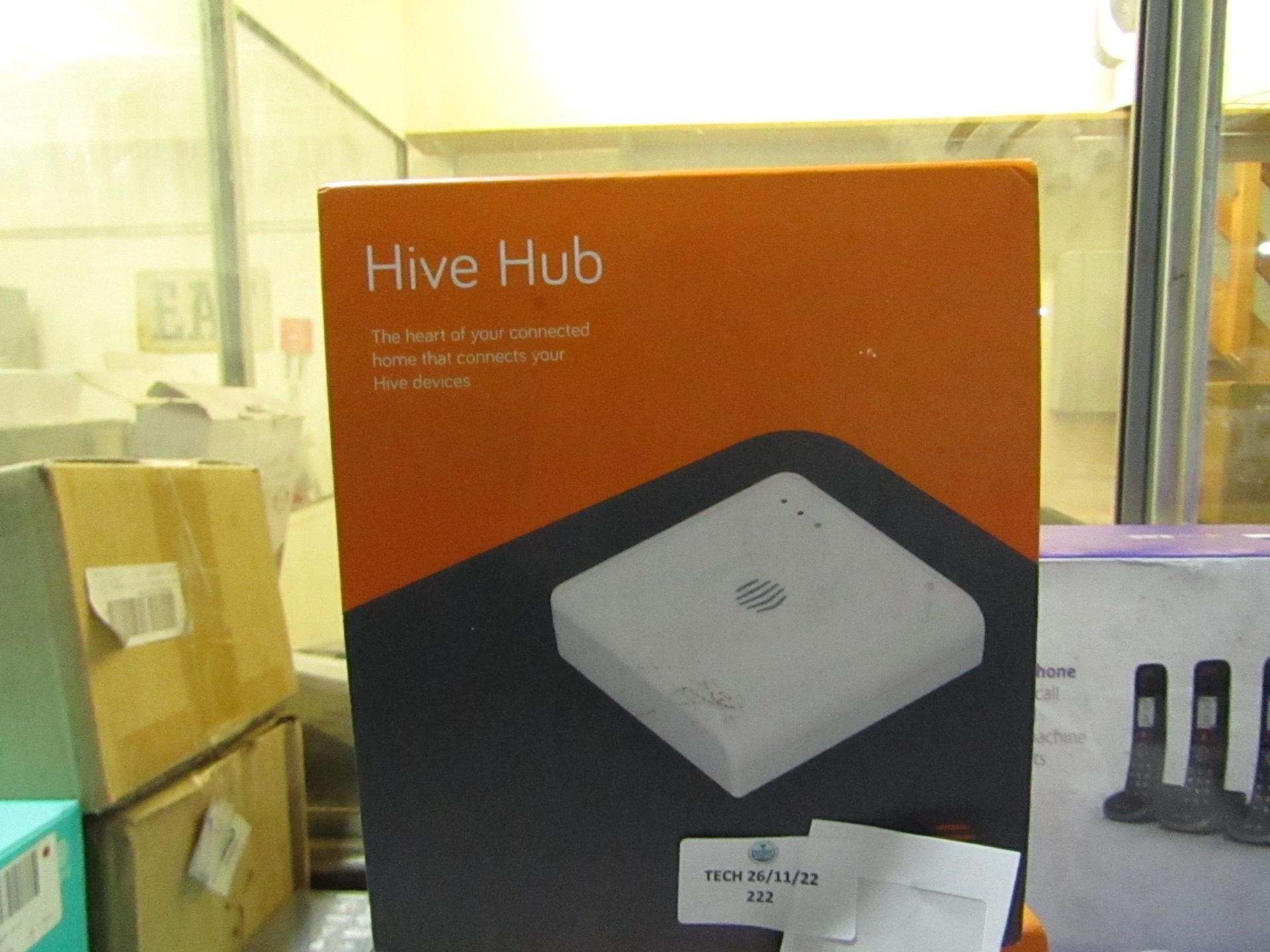 Hive Hub wireless smart home hub, boxed and unchecked