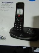 BT Advance cordless home phone with answer machine and call blocking feature, unchecked but