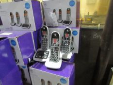 Set of 3 BT4600 cordless telephones with true call built in, new and boxed