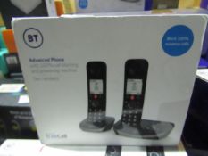 BT Advanced set of 2 Phones, boxed and unchecked