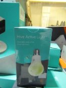 2x Hive active light bulb, boxed and unchecked