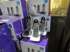 Set of 3 BT4600 cordless telephones with true call built in, new and boxed