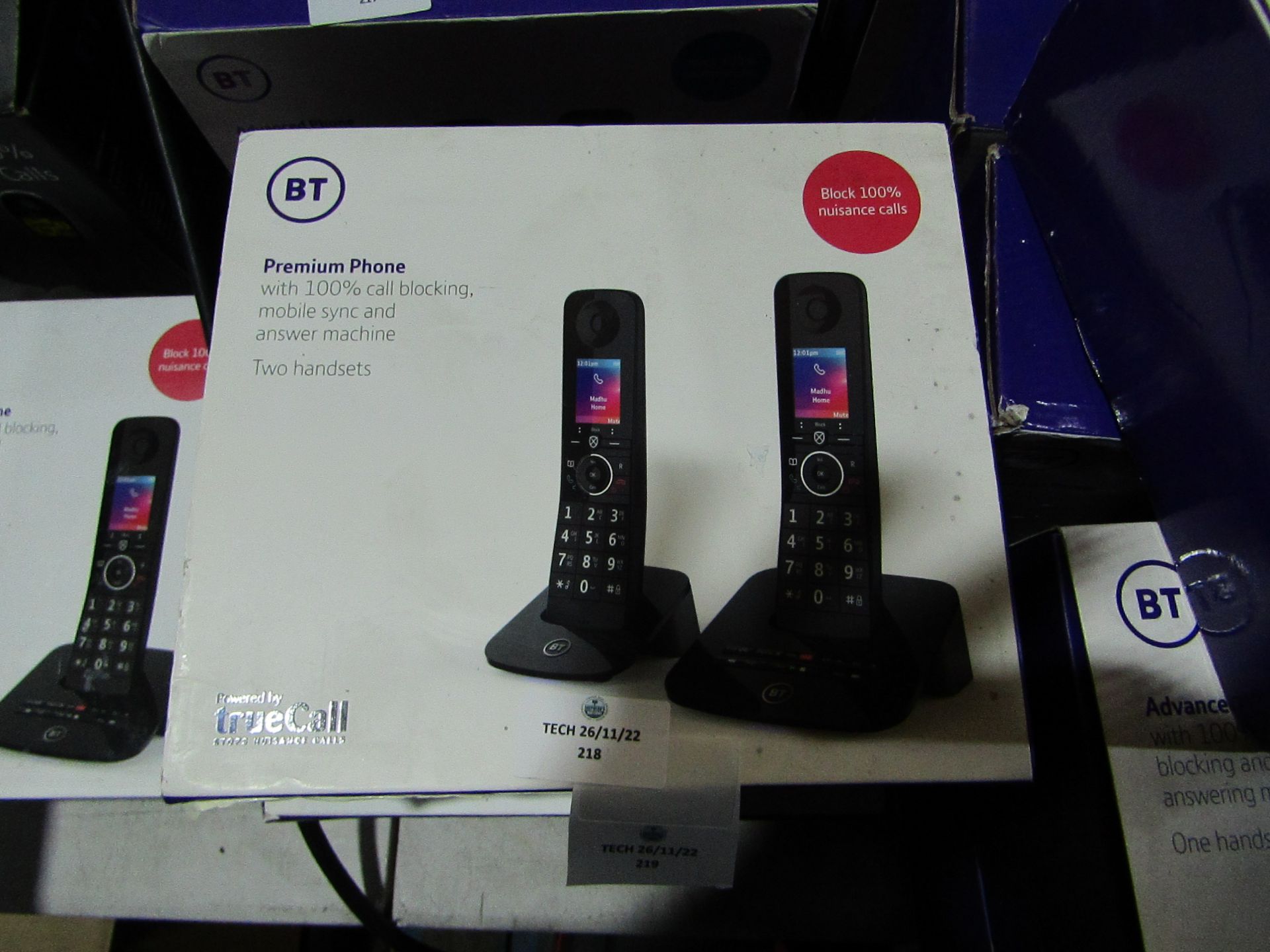 BT Premium set of 2 Phones, boxed and unchecked