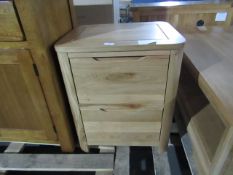 Oak Furnitureland Romsey Natural Solid Oak 2 Drawer Bedside RRP ¶œ189.99