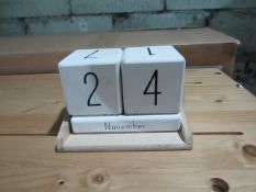 Cox & Cox Cement Perpetual Calendar RRP ¶œ50.00