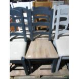 Cotswold Company Two Ellwood Charcoal Ladderback Dining Chairs RRP ¶œ145.00