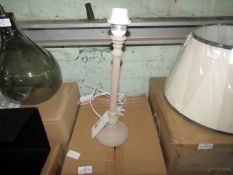 Cox & Cox Turned Taupe Bedside Lamp RRP ¶œ65.00 SKU 1322507 (PLT 3RD AVE PALLET 48)