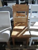 Cotswold Company Oakland Rustic Oak Ladderback Chair - Wooden Seat Pad RRP ¶œ160.00