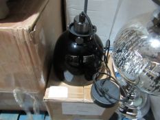 Moot Group Industrial Black Glass Pendant Light RRP ¶œ99.00 (PLT MOO-APG-A-133)