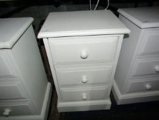 Cotswold Company Burford Ivory 3 Drawer Bedside RRP Â£125.00, needs repairs and refurbing