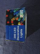 2x Unbranded - Set of 200 LED Lights Multi-Coloured - EU Plug - Unused & Boxed.