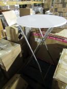 4x Tectake - Bar table made of steel foldable - Unchecked & Boxed. RRP œ97.99 Each.