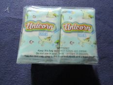 2x Boxes Containing : Unicorn Tissues - ( 144-Pcs 12 Inner Packs of 12 ) - New & Boxed.