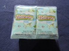 2x Boxes Containing : Unicorn Tissues - ( 144-Pcs 12 Inner Packs of 12 ) - New & Boxed.